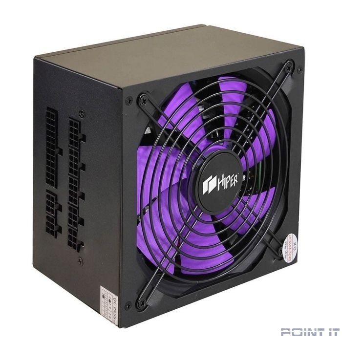 HIPER Блок питания HPB-800FM (ATX 2.31, 800W, ActivePFC, 140mm fan, Full-modular, Black) BOX