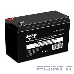 Exegate ES252436RUS Аккумуляторная батарея Exegate Special EXS1270, 12В 7Ач, клеммы F1