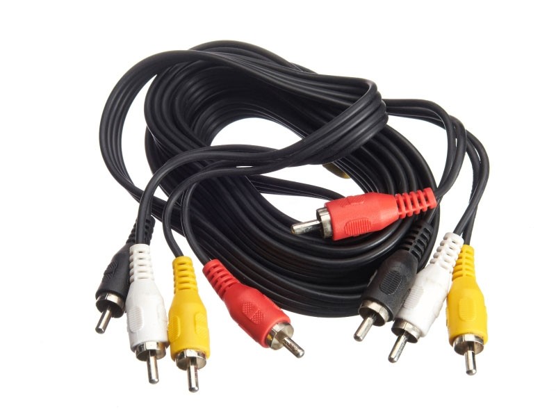 Шнур аудио-видео: 4RCA-4RCA ( длина 3 м, литой) блистер, Netko РАСПРОДАЖА