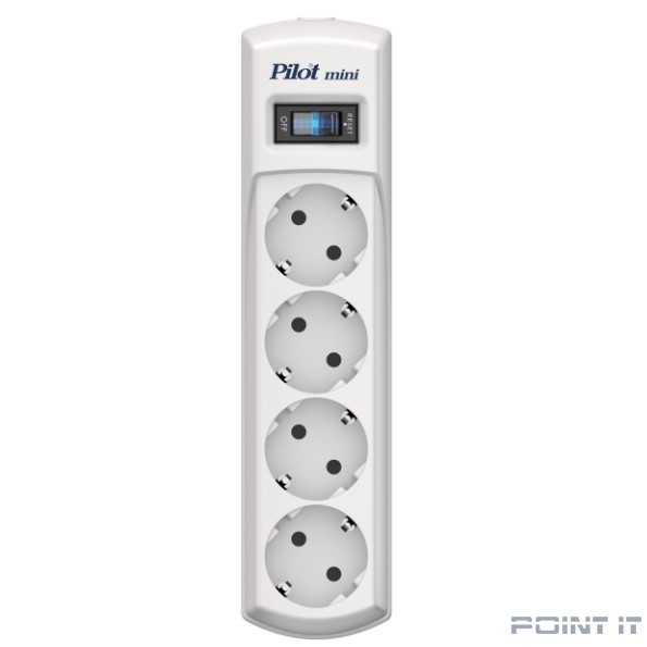 ZIS Сетевой фильтр Pilot mini {4 розетки, с заземлением} 1.8 м