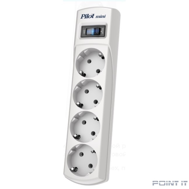 ZIS Сетевой фильтр Pilot mini {4 розетки, с заземлением} 5 м