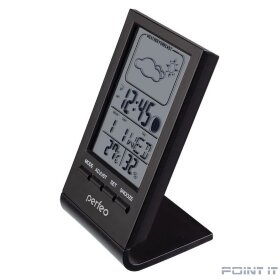 Perfeo Часы-метеостанция "Angle", чёрный, (PF-S2092) время, температура, влажность, дата