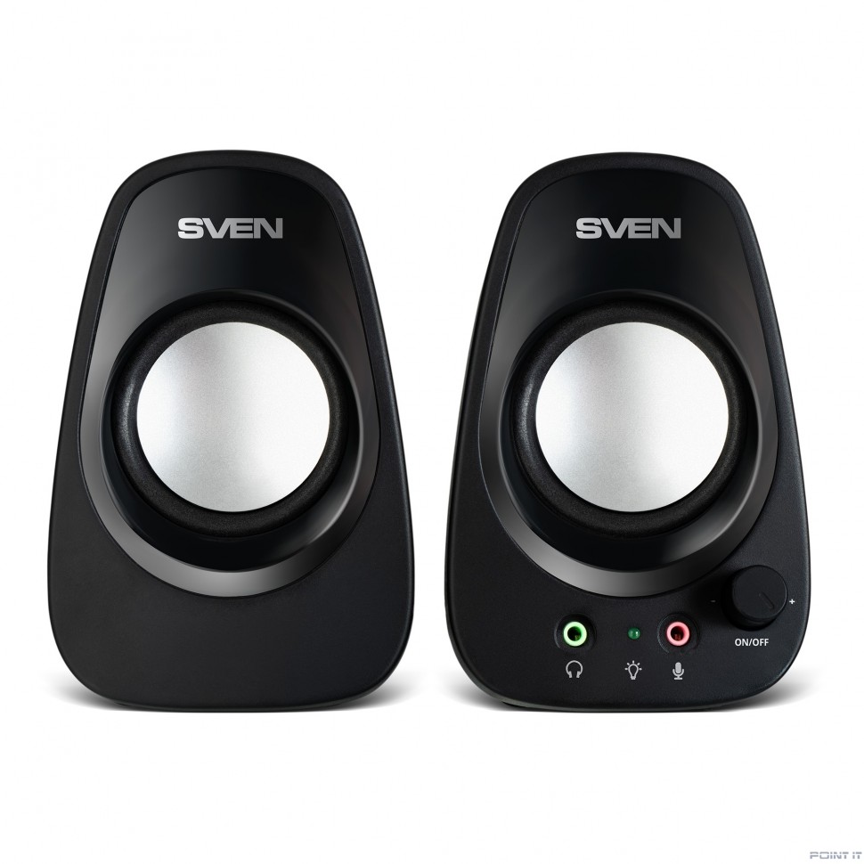 Колонки SVEN 190, 2.0, чёрный, USB, мощность 2x3 Вт(RMS)