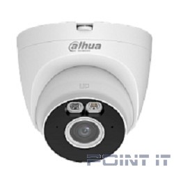 DAHUA DH-IPC-T4AP-PV-0280B Уличная купольная IP-видеокамера Smart Dual Light 4Мп, 1/3” CMOS, объектив 2.8мм, видеоаналитика ИК 30м, LED 30м, микрофон, динамик, Wi-Fi 2.4ГГц, IP67, металл пластик