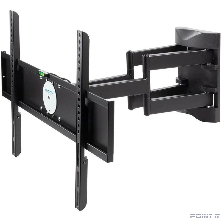 Kromax ATLANTIS-55 black {26"-65", max 45 кг, настенный, 4 ст свободы, наклон ±10°, поворот ±60°, от стены 78-497 мм, max VESA 600x400 мм}