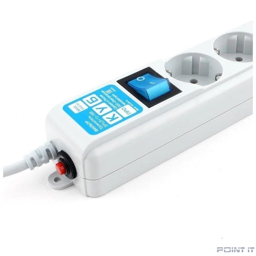 PowerCube Фильтр-удлинитель PRO (SPL6-16-P-3М) 3.0м, 6 розеток,16А, белый