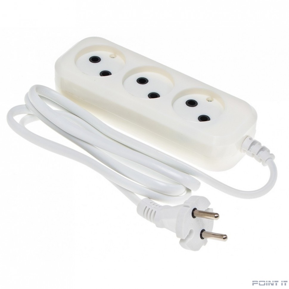 BURO Сетевой удлинитель 3 розетки,1.5 метра, (BU-PSL3.1/W), белый (пакет ПЭ) {475331}