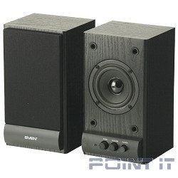 SVEN SPS-607, черный {2.0, Активные, 2х3 Вт (RMS), 80-18000 Гц, дерево}