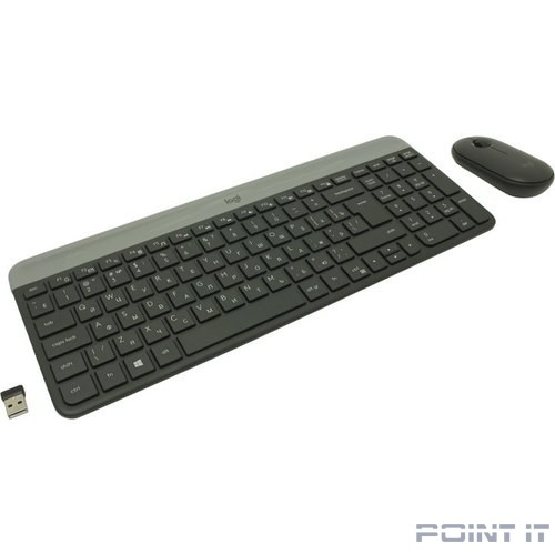 920-009206 Logitech Клавиатура + мышь MK470 GRAPHITE оригинальная заводская гравировка RU/LAT