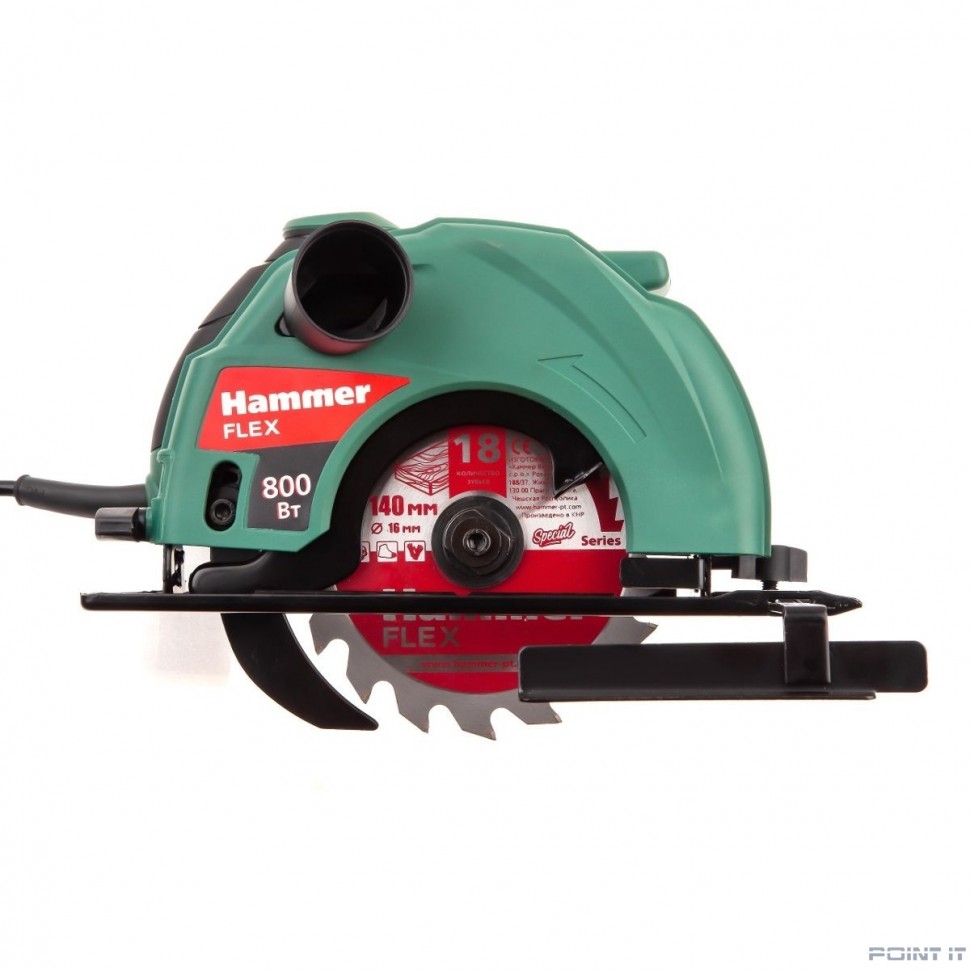 HammerFlex CRP800D Пила циркулярная [599628] { 800Вт 4000об/мин 140х16мм макс.пропил 45мм }