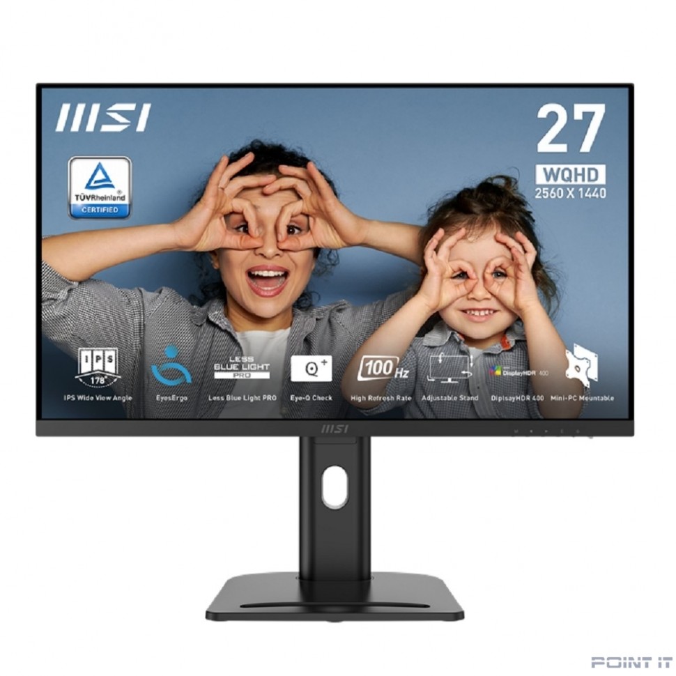 Монитор MSI PRO 27" MP273QP E2 {IPS 2560x1440 100Hz 1ms 178/178 1000:1 400cd 2xHDMI2.0 Displayport1.2 2x2W Pivot Height VESA} [9S6-3PB69H-043]