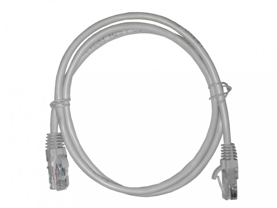 Патч-корд UTP4 cat.5е, 1.0м, CCA, LSZH, серый, литой коннектор NETKO Optima