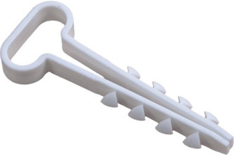 Дюбель- хомут 8х5 мм плоский (100 шт.) белый УП