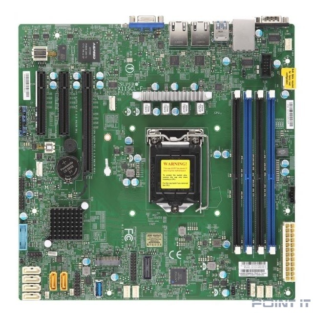 Supermicro MBD-X11SCL-F-O RTL {1xLGA 1151, Intel C242, 4xDDR4, 2x1GbE LAN, 6xSATA3 (6Gbps) RAID 0,1,5,10, 6xUSB 2.0 + 5xUSB 3.1 Gen1, 1xVGA, 2 COM, 1xPCI-E 3.0 x16 + 2xPCI-E 3.0 x8, Micro-ATX} RTL