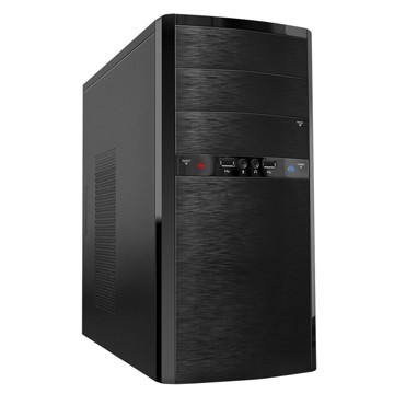 MidiTower Powerman ES722 Black PM-400ATX 2*USB 2.0,HD,Audio mATX