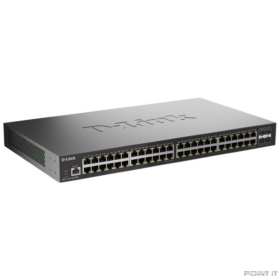 D-Link DGS-1210-52X/ME/C1A Управляемый L2 коммутатор с 48 портами 10/100/1000Base-T и 4 портами 10GBase-X SFP+