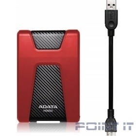 A-Data Portable HDD 2Tb HD650 AHD650-2TU31-CRD {USB 3.1, 2.5", Red}
